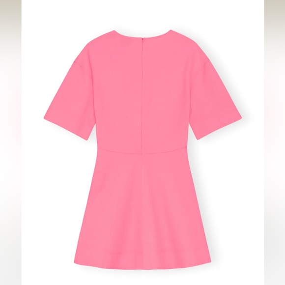 Ganni Stretch suiting v-neck mini dress - Picture 8 of 13